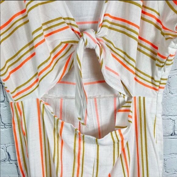 KENDALL & KYLIE NEON STRIPE TIE FRONT JUMPSUIT - Picture 12 of 12